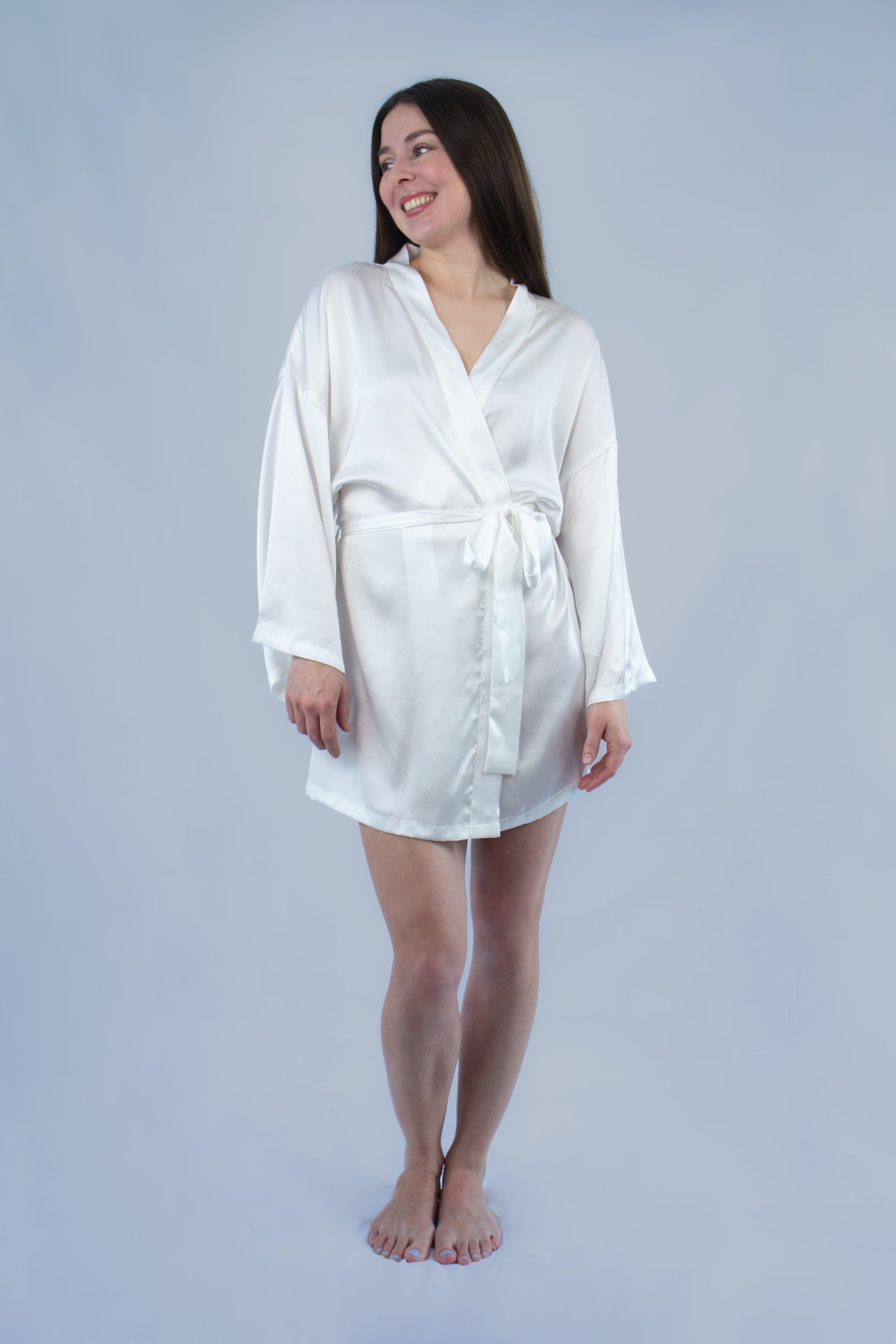 Silk Robe Ivory