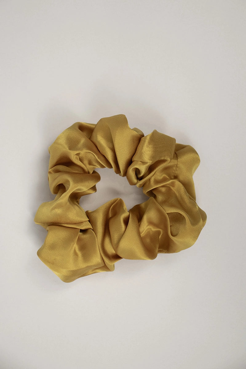 Pure Silk Scrunchie Gold