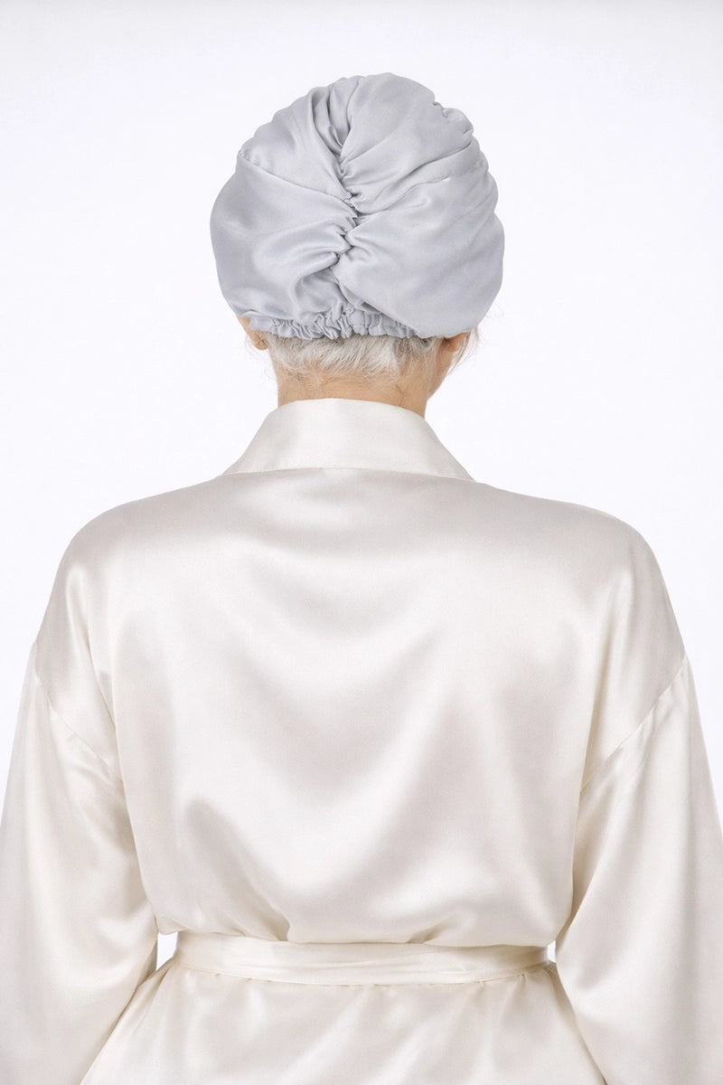 Silk Turban Silver
