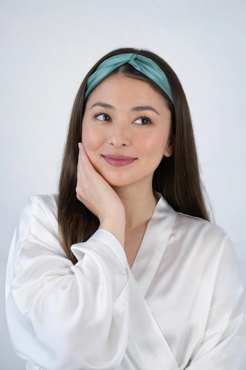 Silk Headband Teal