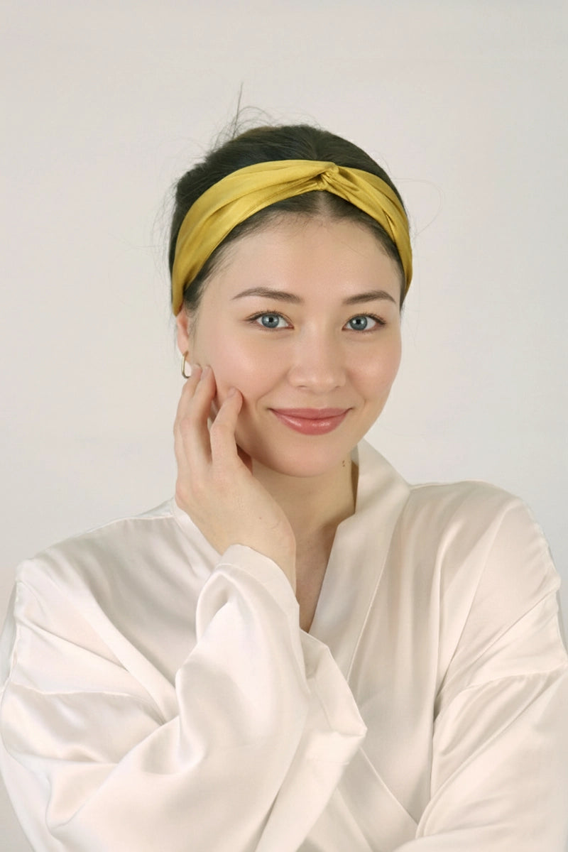Silk Headband Gold