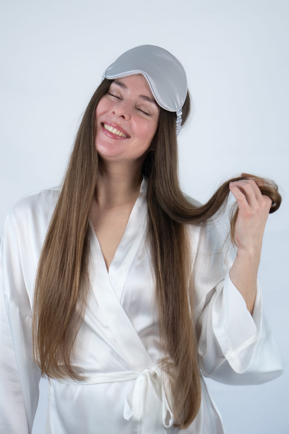 Silk Eye Mask Silver