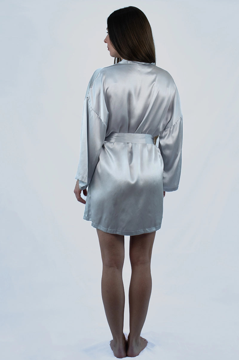 Silk Robe Silver