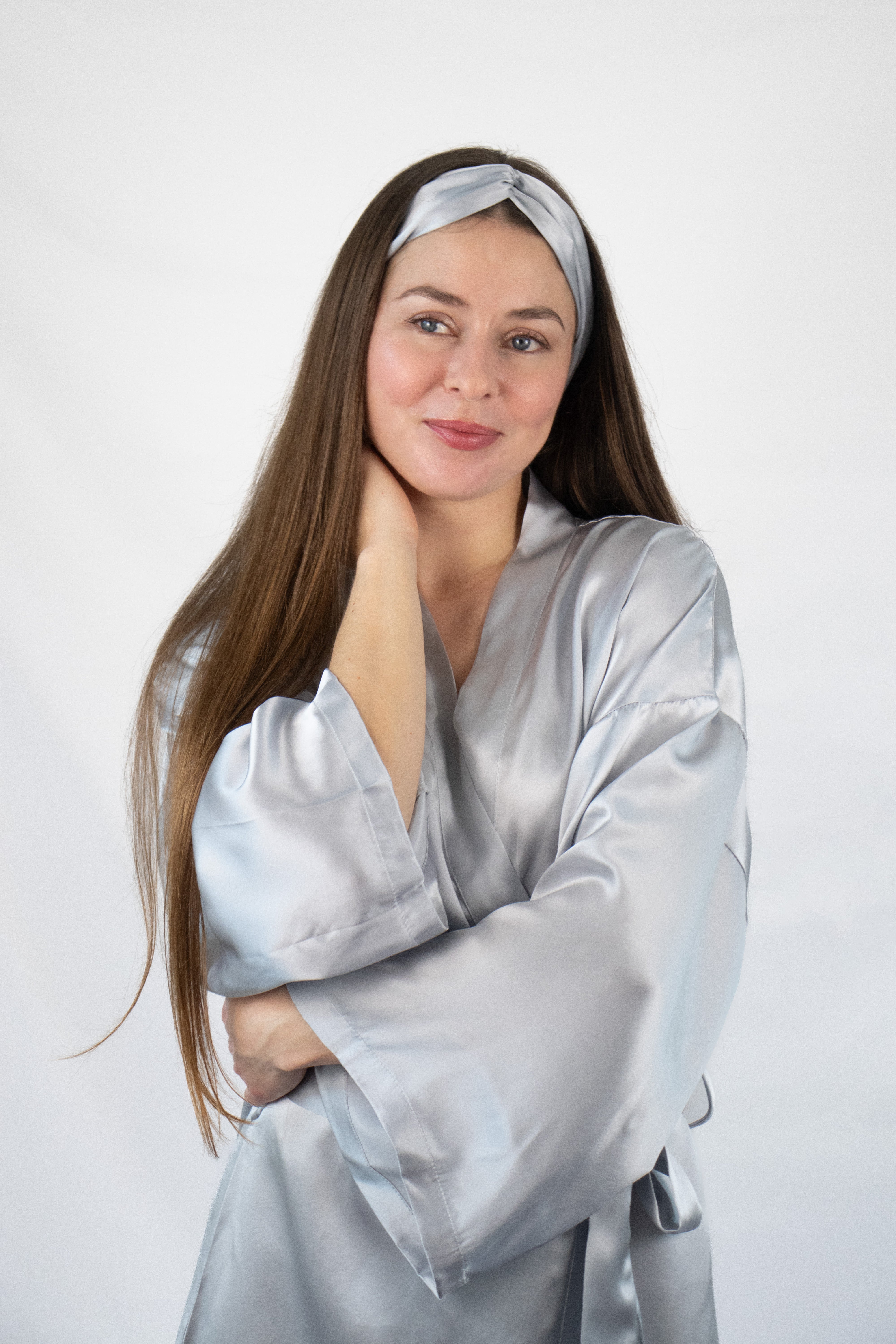 Silk Headband Silver