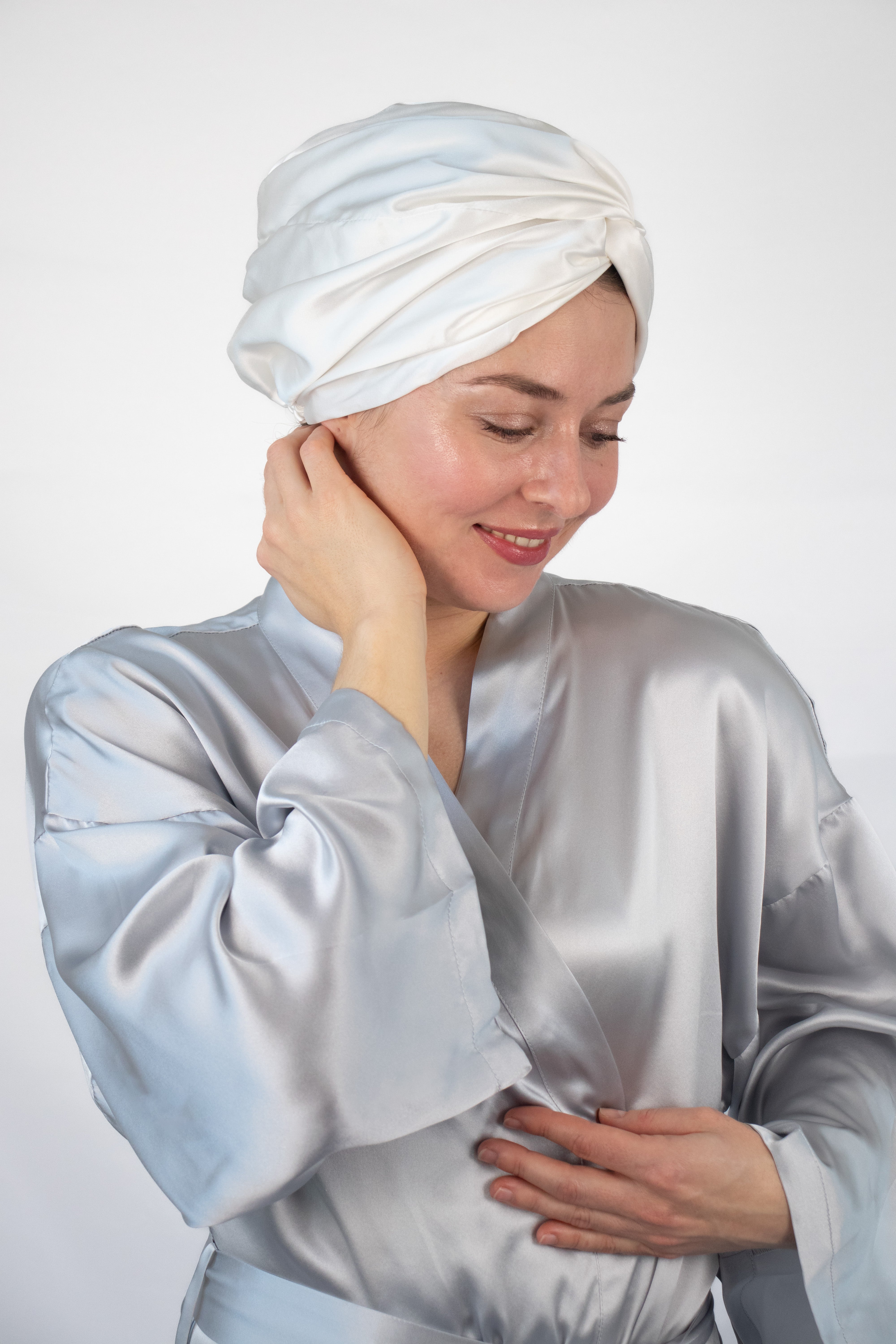 Silk Turban Ivory