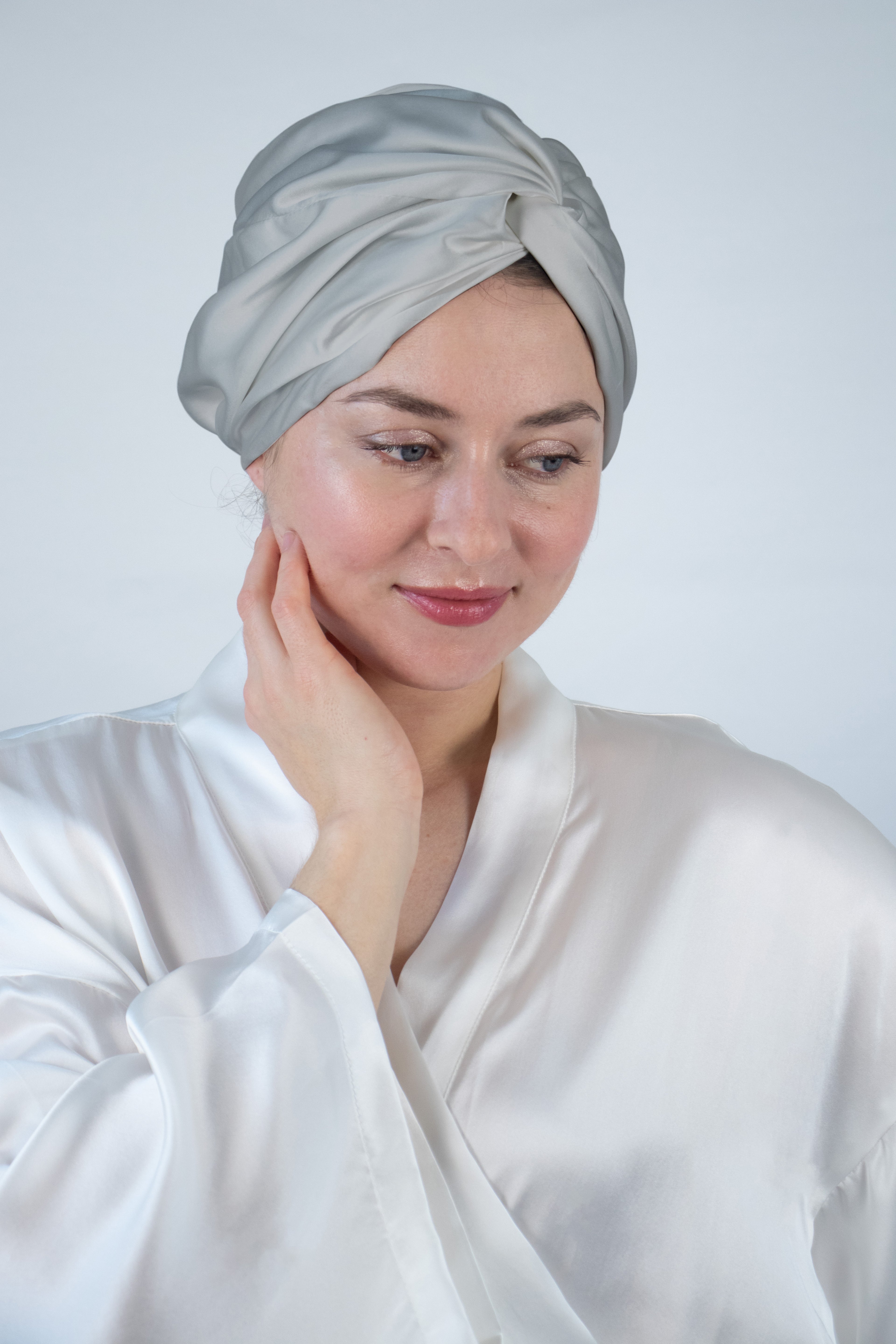 Silk Turban Silver