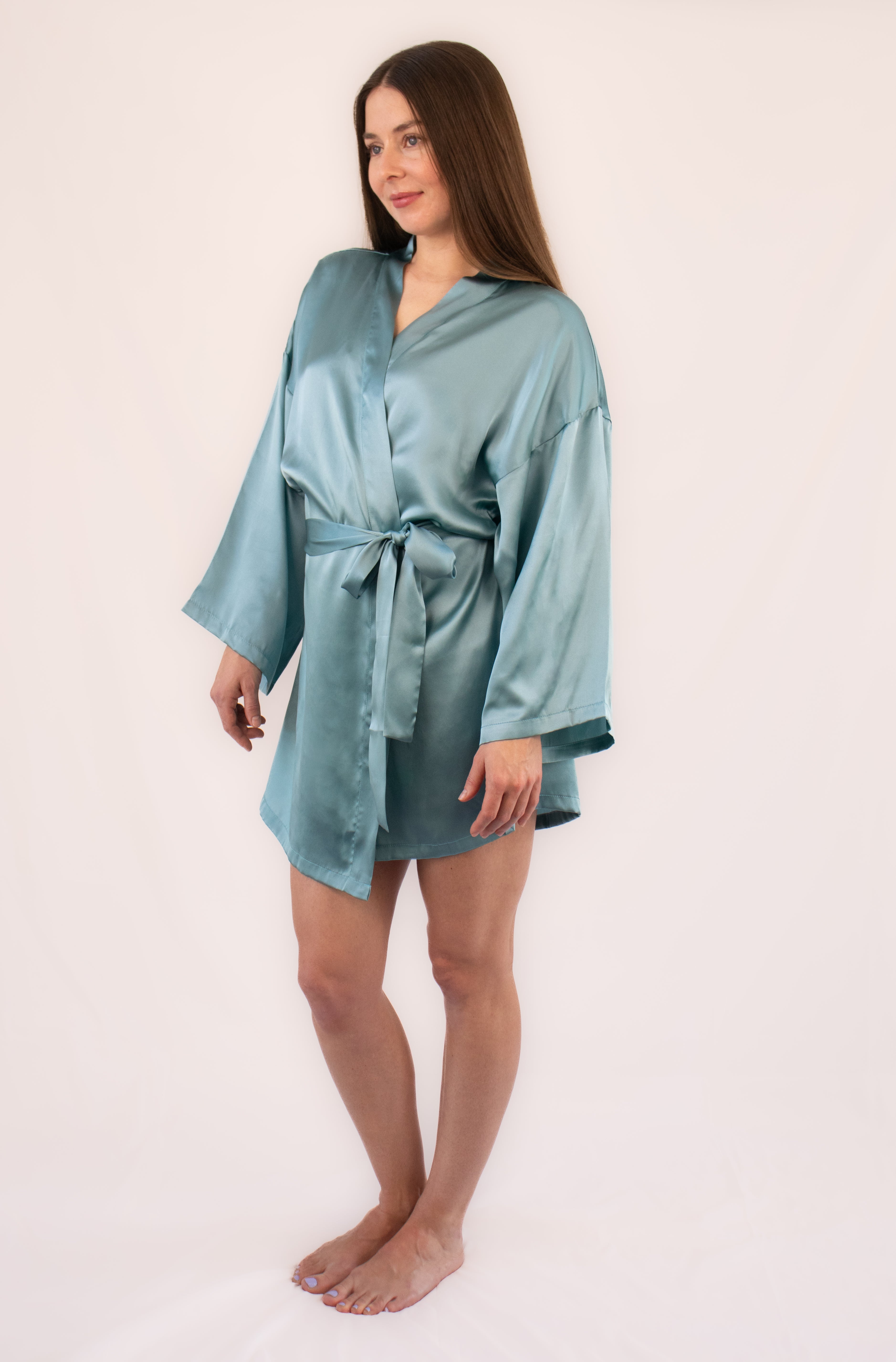 Silk Robe Teal