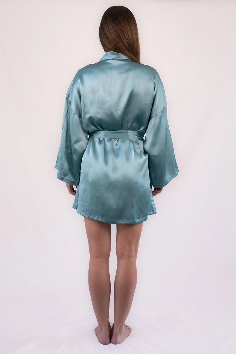 Silk Robe Teal