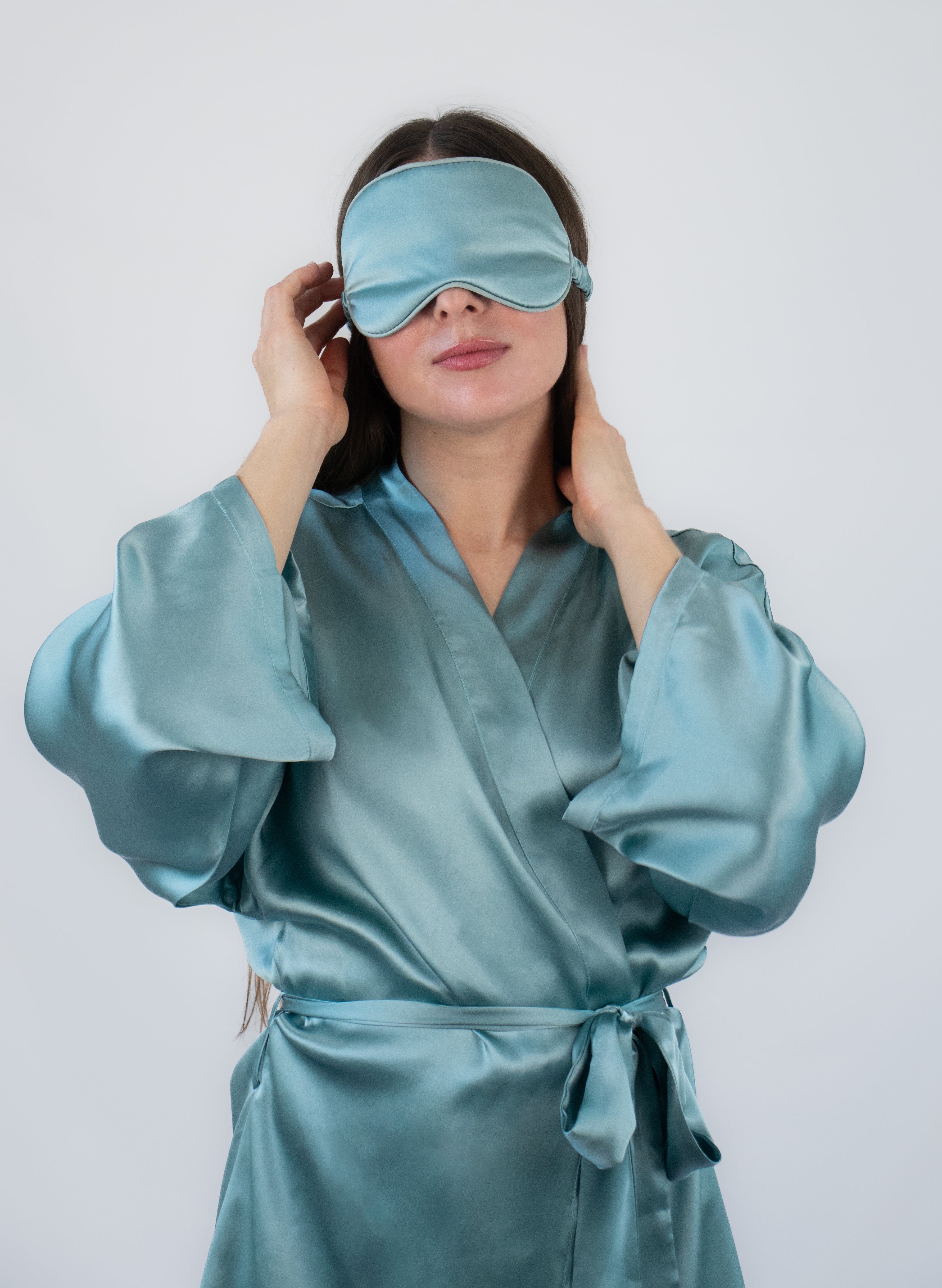 Silk Eye Mask Teal