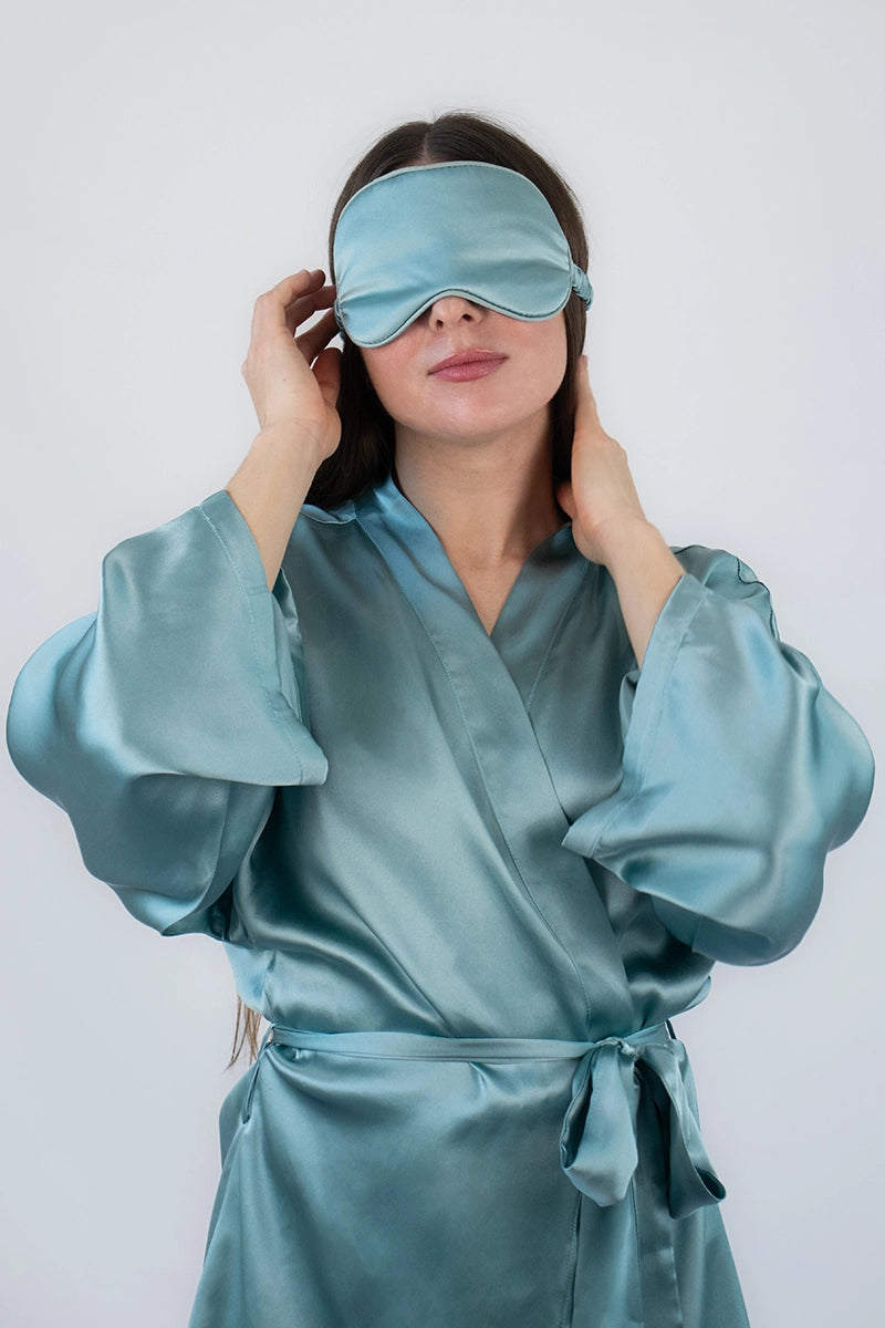 Silk Eye Mask Teal