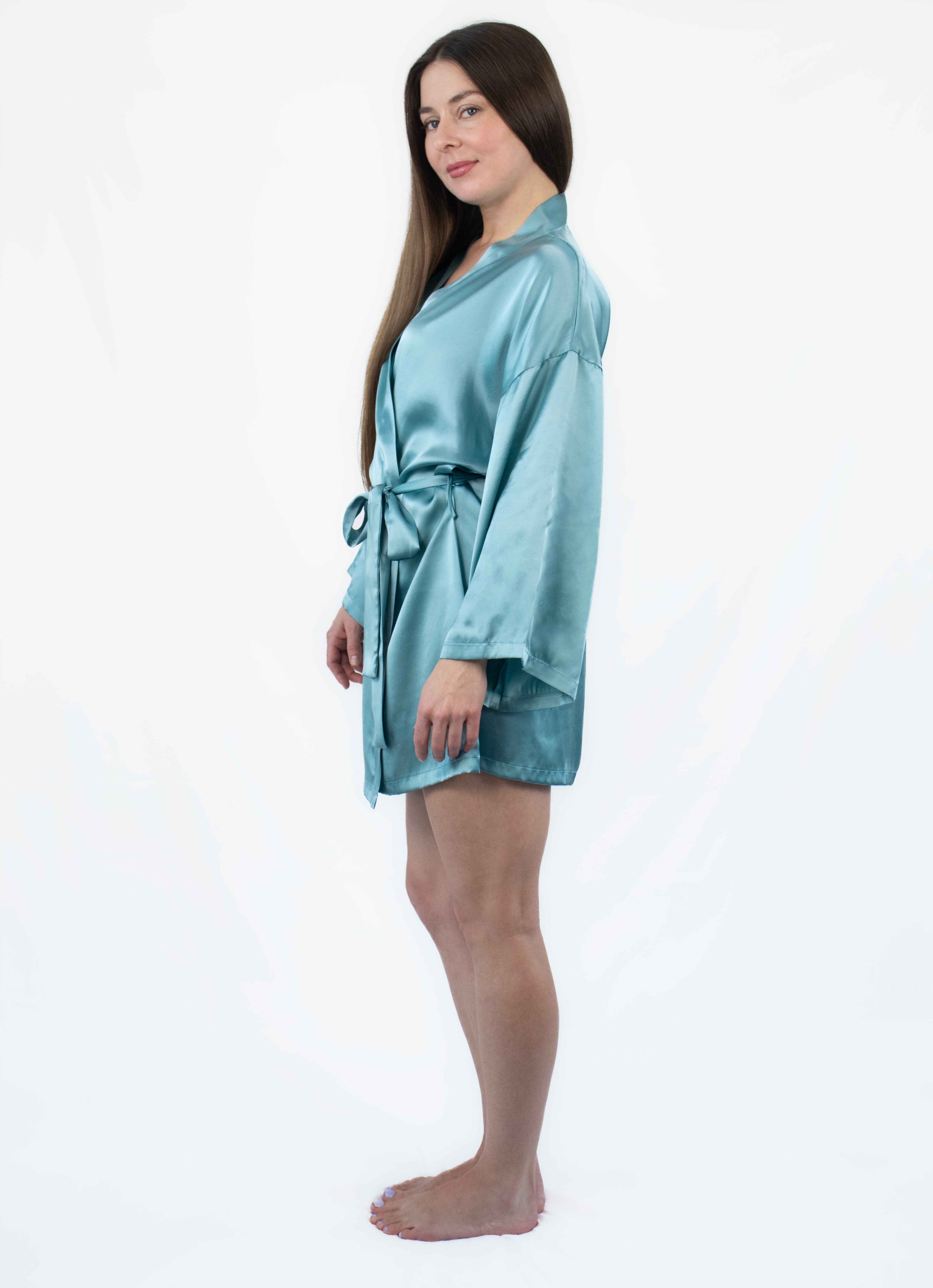 Silk Robe Teal