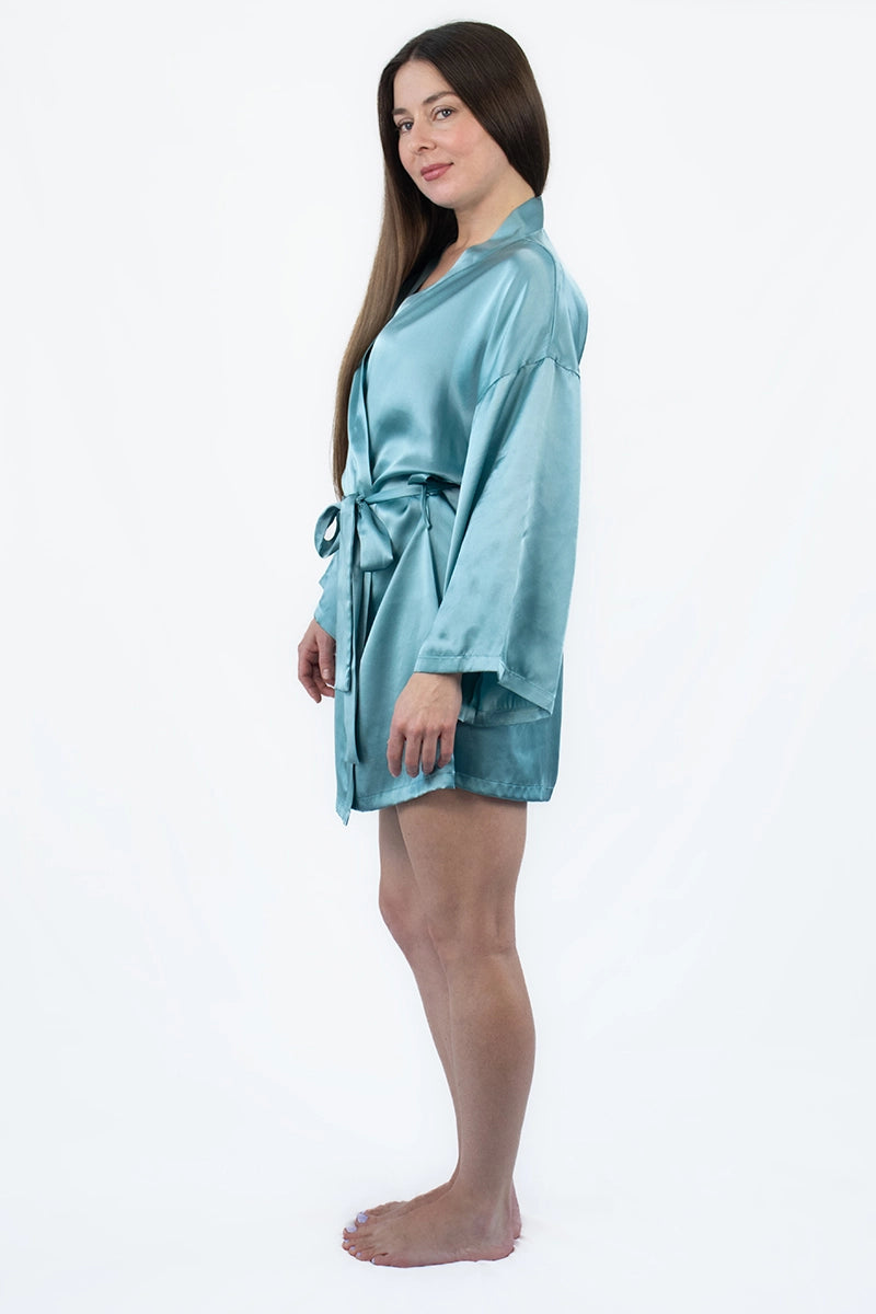 Silk Robe Teal