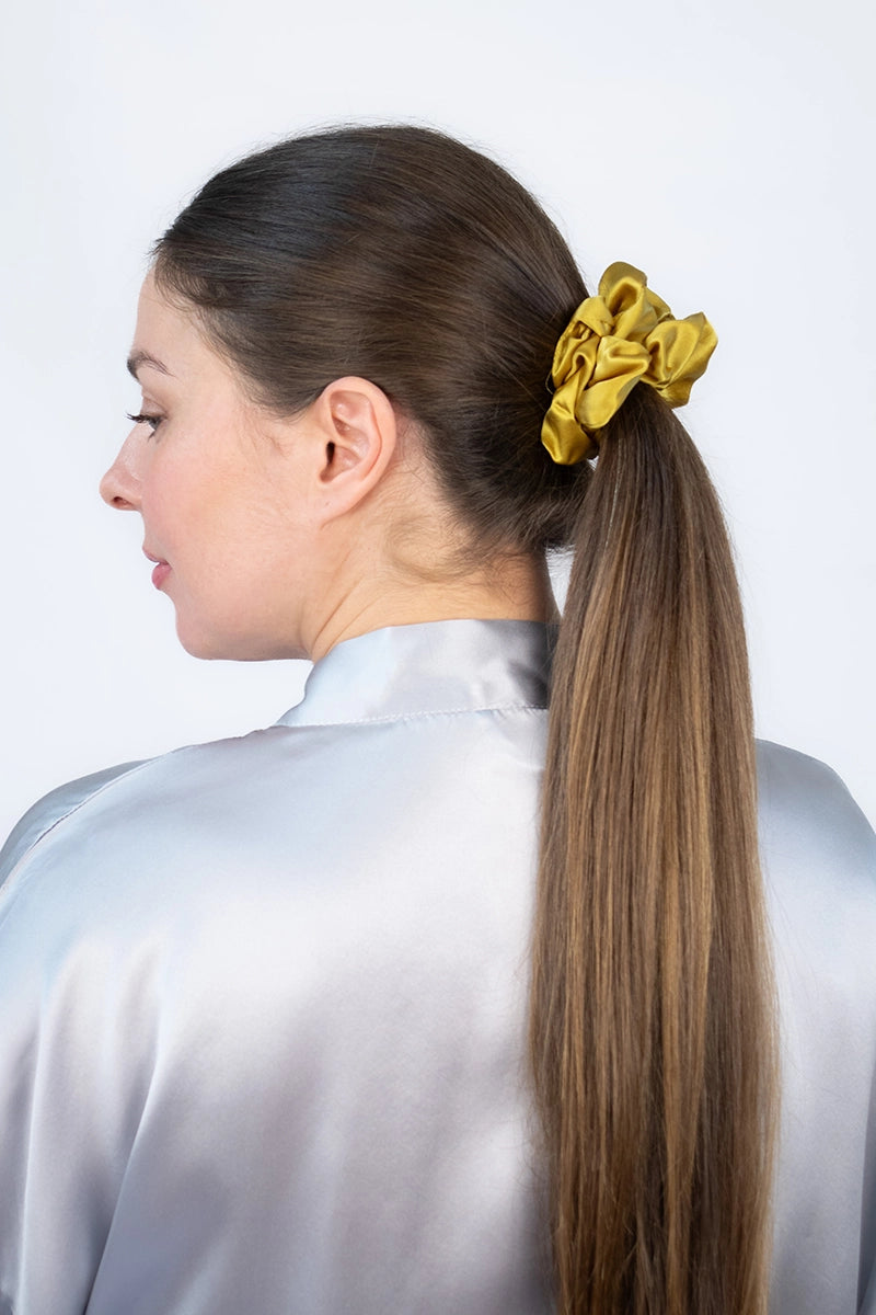 Pure Silk Scrunchie Gold