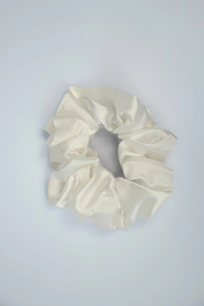 Pure Silk Scrunchie Ivory