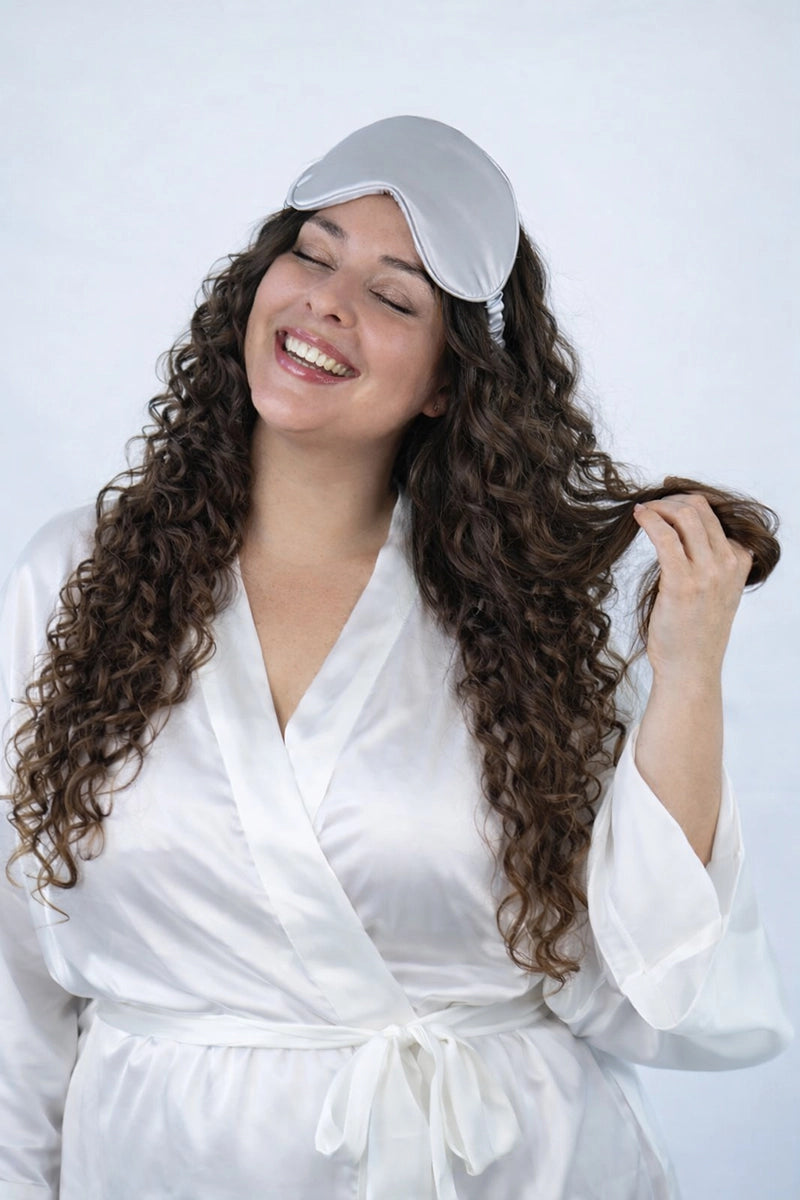 Silk Eye Mask Silver