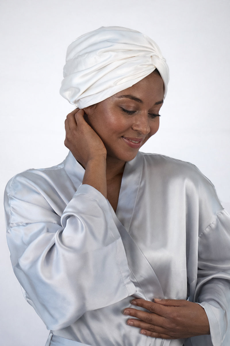 Silk Turban Ivory