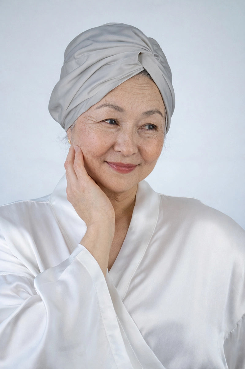 Silk Turban Silver