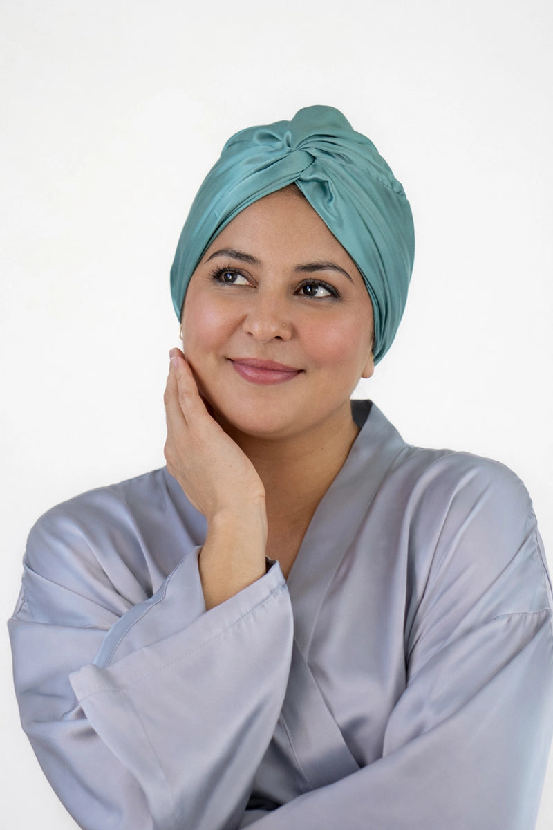 Silk Turban Teal